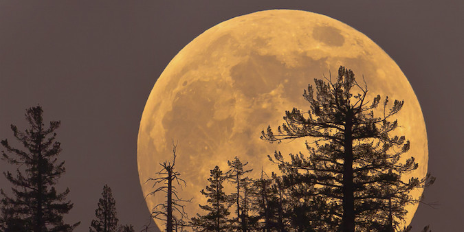 "A supermoon is the coincidence of a full moon or a new moon with the closest approach the Moon makes to the Earth on its elliptical orbit, resulting in the largest apparent size of the lunar disk as seen from Earth." (Source: Supermoon))
